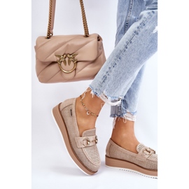 PM1 Mocasines Mujer Plataforma Beige Danny 6
