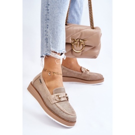 PM1 Mocasines Mujer Plataforma Beige Danny 7