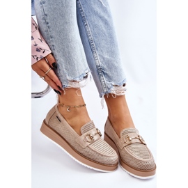 PM1 Mocasines Mujer Plataforma Beige Danny 9