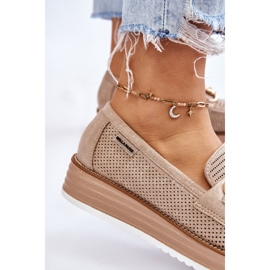 PM1 Mocasines Mujer Plataforma Beige Danny 5