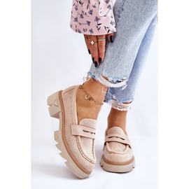 PM1 Mocasines Mujer Tacón Plano Beige Fletcher 2 PM1 Mocasines Mujer Tacón Plano Beige Fletcher 2