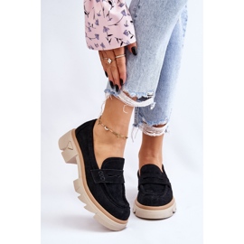 PM1 Mocasines Mujer Tacón Plano Zapatos Negro Fletcher 2