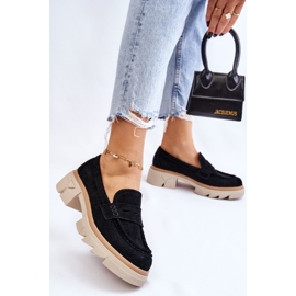 PM1 Mocasines Mujer Tacón Plano Zapatos Negro Fletcher 4