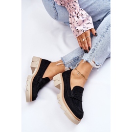 PM1 Mocasines Mujer Tacón Plano Zapatos Negro Fletcher 8