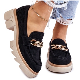 PM1 Mocasines Mujer Mocasines Con Cadena Negro Luella 11