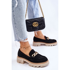 PM1 Mocasines Mujer Mocasines Con Cadena Negro Luella 4