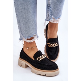 PM1 Mocasines Mujer Mocasines Con Cadena Negro Luella 6