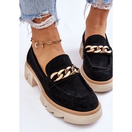 PM1 Mocasines Mujer Mocasines Con Cadena Negro Luella 7