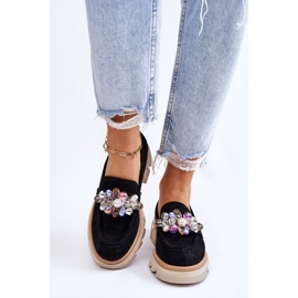 PM1 Mocasines Mujer Brogues Con Adornos Negro Issac 5