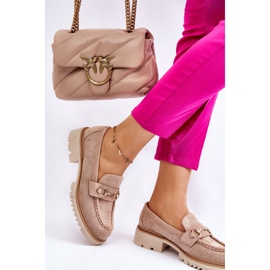 PM1 Mocasines Clásicos De Mujer Mocasines Beige Kolton 5