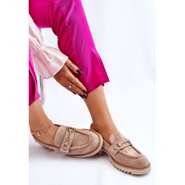 PM1 Mocasines Clásicos De Mujer Mocasines Beige Kolton 10