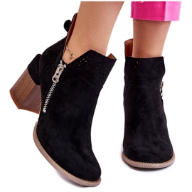 PM1 Botas De Gamuza Con Tacones Gruesos Black Camden negro 11