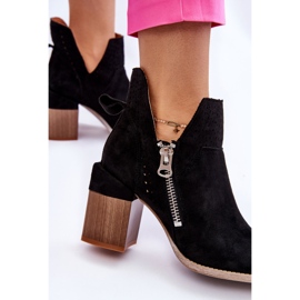 PM1 Botas De Gamuza Con Tacones Gruesos Black Camden negro 7