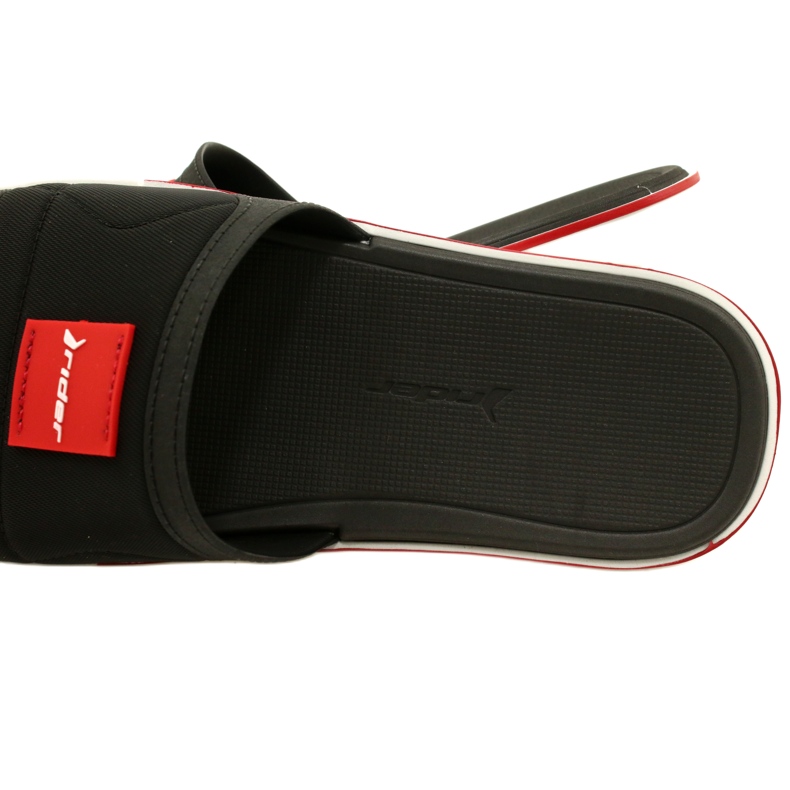 Zapatillas para hombres Rider Spin Slide AD 11795 AG359 Negro/Rojo 5