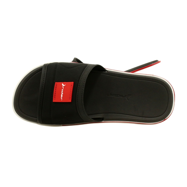 Zapatillas para hombres Rider Spin Slide AD 11795 AG359 Negro/Rojo 4