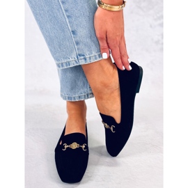 BM Mocasines mujer Rhona Negro hebilla 3