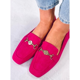 BM Mocasines mujer Rhona Fushia hebilla rosado 4