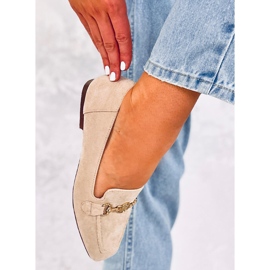 BM Mocasines mujer Rhona Beige hebilla 1