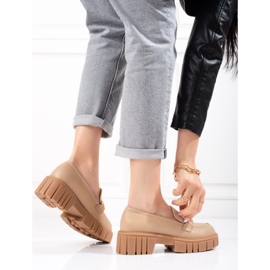 Zapatos plataforma mujer beige 5