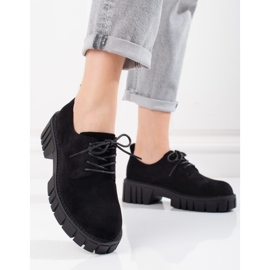 Zapatos cordones mujer ante Shelovet negro 3