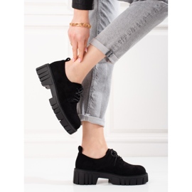 Zapatos cordones mujer ante Shelovet negro 2