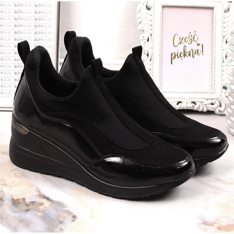 News Zapatos mujer cuña negros Vinceza 4000 1