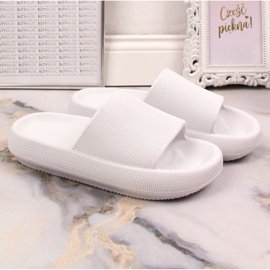 Pantuflas de mujer con plataforma blancas Vinceza 48801 blanco 3