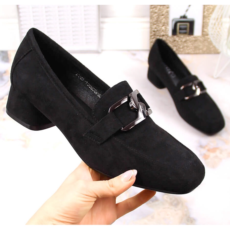 Zapatos tacón ante negro Vinceza 10869 1