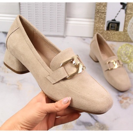 Zapatos tacón ante beige Vinceza 10869 1