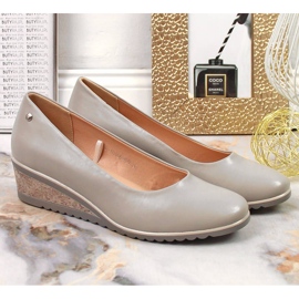 Zapatos de salón mujer cuña gris Vinceza 10896 2