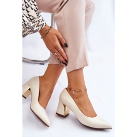 PS1 Bombas Elegantes En Un Talón Beige Emma 10