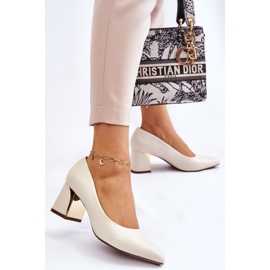 PS1 Bombas Elegantes En Un Talón Beige Emma 5