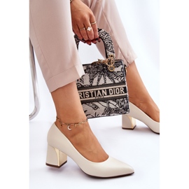 PS1 Bombas Elegantes En Un Talón Beige Emma 11