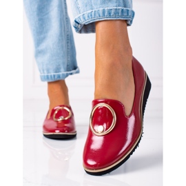 SHELOVET Mocasines mujer charol rojo 1 SHELOVET Mocasines mujer charol rojo 1