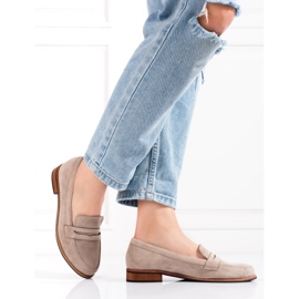 BM Mocasines mujer Shelovet beige elegante 3