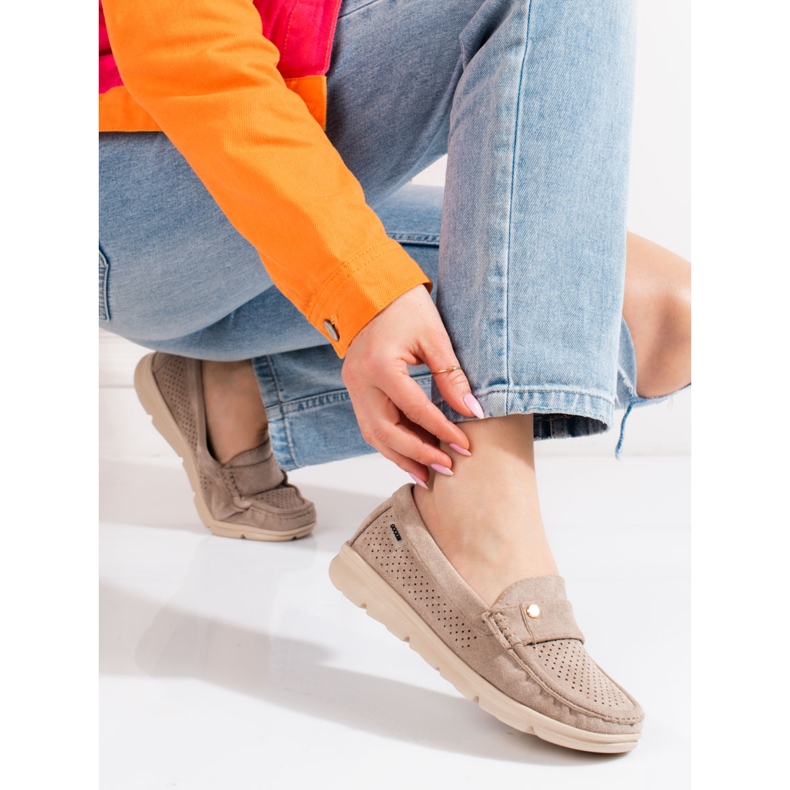 Goodin Mocasines mujer Shelovet beige claro 2