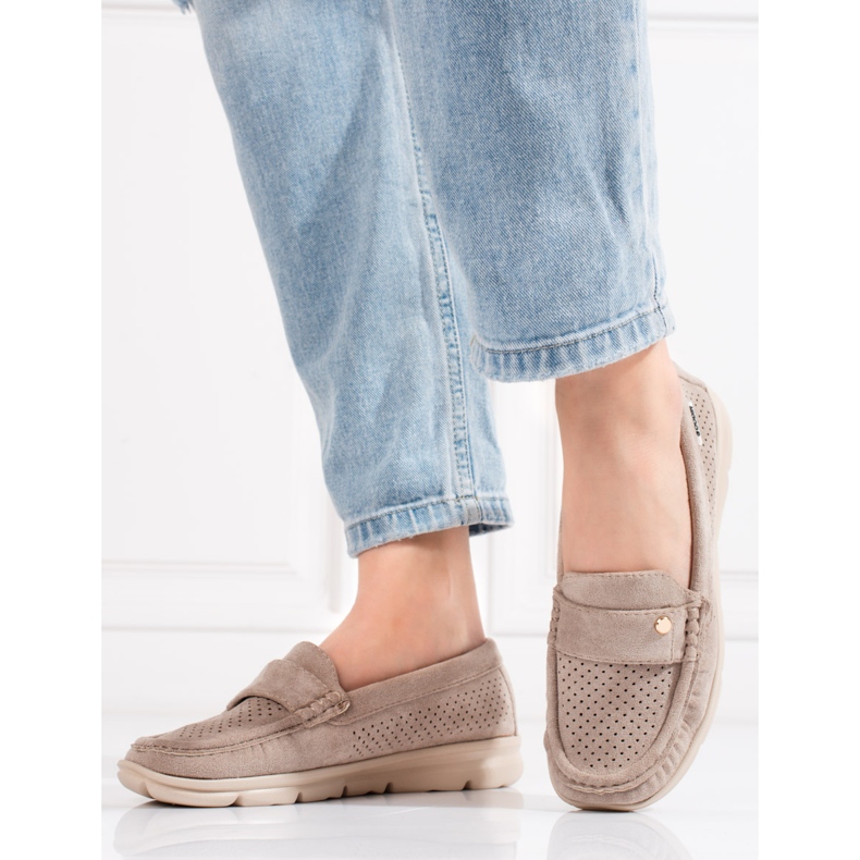 Goodin Mocasines mujer Shelovet beige claro 1