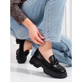 Goodin Mocasines de mujer Shelovet con cadena negra negro 1 Goodin Mocasines de mujer Shelovet con cadena negra negro 1