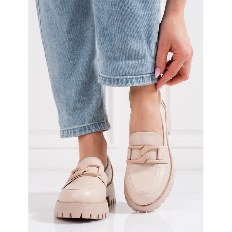 Goodin Zapatos plataforma mujer Shelovet beige 1