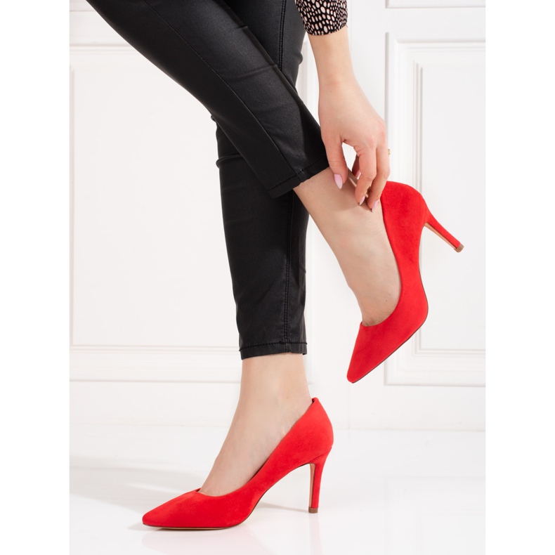 Shelovet tacones de mujer rojo 1 Shelovet tacones de mujer rojo 1