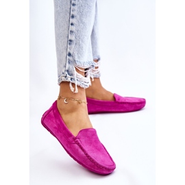 PE1 Mocasines Mujer Ante Morado Morreno violeta rosado 4