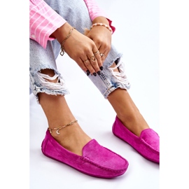 PE1 Mocasines Mujer Ante Morado Morreno violeta rosado 10