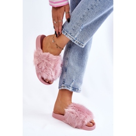 PM1 Chanclas de piel de goma Allyson de color violeta claro rosado 2