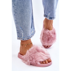 PM1 Chanclas de piel de goma Allyson de color violeta claro rosado 3