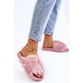 PM1 Chanclas de piel de goma Allyson de color violeta claro rosado 4