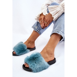 PM1 Pantuflas de Mujer Turquesa Piel Kennet azul 6
