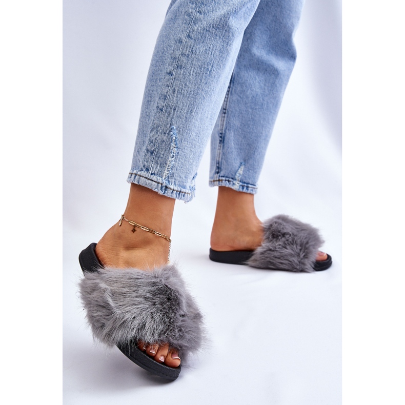 PM1 Chanclas de piel Kennet gris para mujer 2