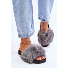 PM1 Chanclas de piel Kennet gris para mujer 4