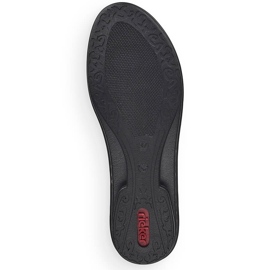 Zapatos mujer piel calada azul Rieker 48457 11