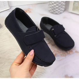 Mocasines niño con velcro azul marino Kornecki 6804 1
